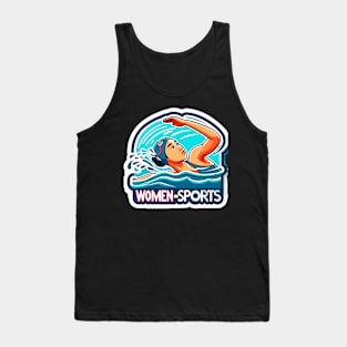 Aquatic Strength: Women in Sports Swimming Tank Top